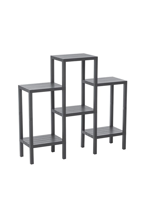 Go İthalat 6 Raflı - Gri̇ Modüler Üni̇te Plasti̇k 108X100X29 Cm (4457)
