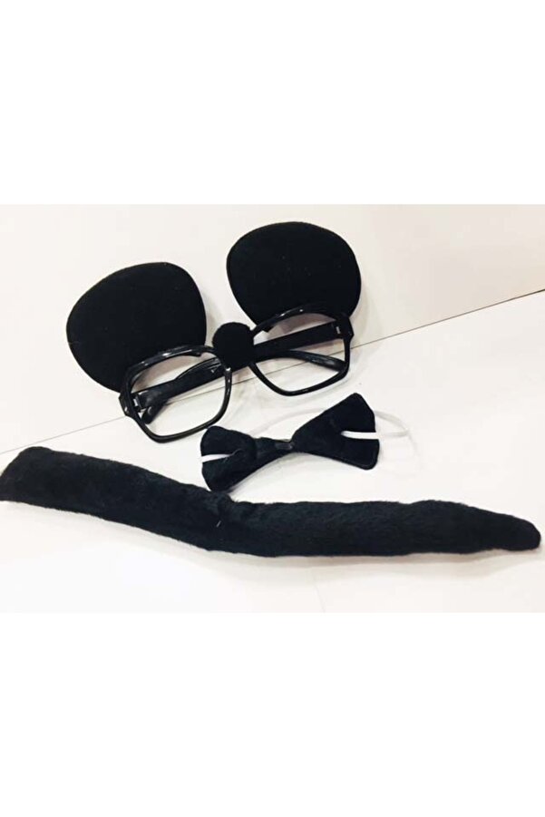 Go İthalat Mi̇ckey Mouse Gözlüğü Papyonu Kuyruğu Seti̇