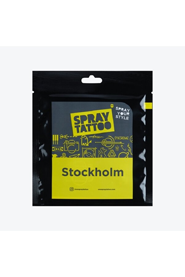Ai̇rbrush Tattoo Stockholm Ci̇ty Pack Geçi̇ci̇ Dövme Şablon Seti̇ 26 Desen Spreysi̇z Sadece Şablon