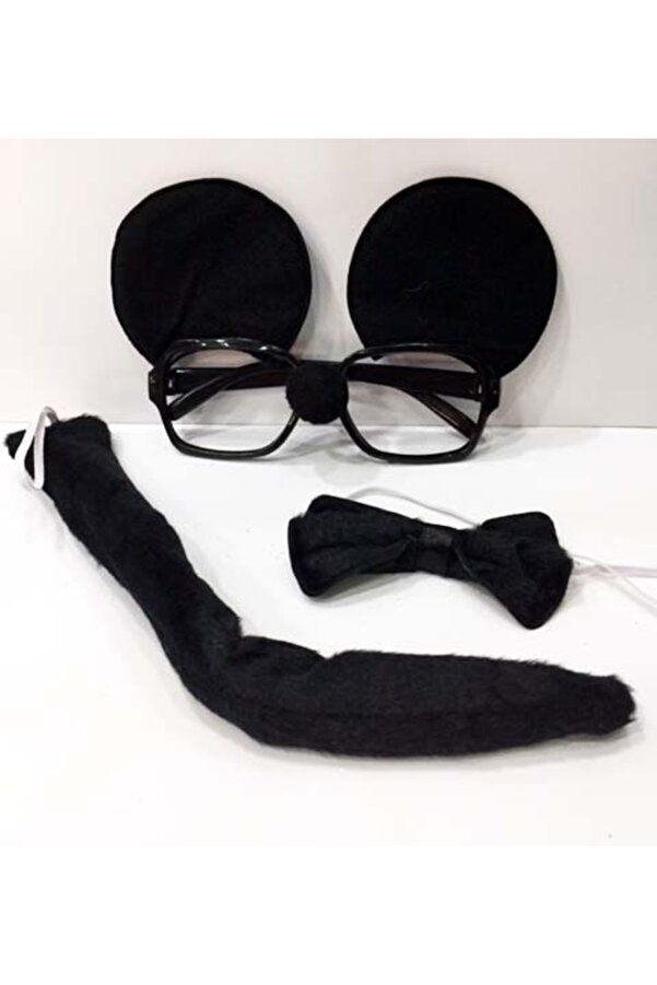 Go İthalat Mi̇ckey Mouse Gözlüğü Papyonu Kuyruğu Seti̇