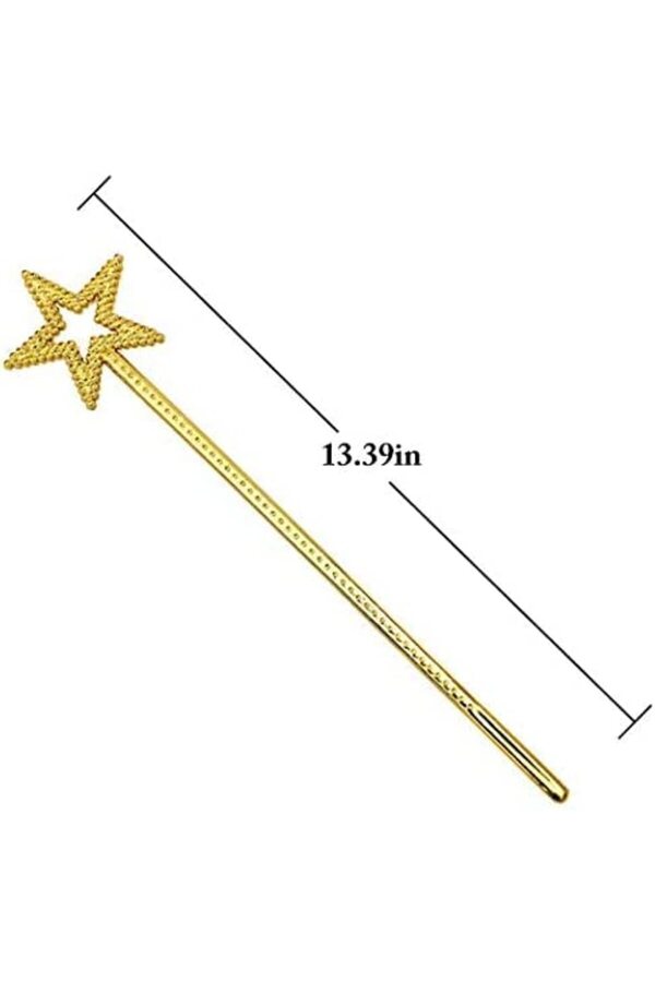 Go İthalat Altın Renk Yıldız Peri̇ Asası Peri̇ Değneği̇ 34 Cm 1 Adet (4457)