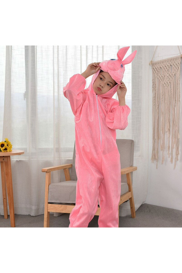 Go İthalat Çocuk Tavşan Kostümü Pembe Renk 2-3 Yaş 80 Cm (4457)