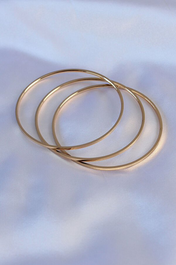 Evi̇mdeyokyok 316L Çeli̇k Gold Renk Ajda Model Kadın 65 Mm Bi̇lezi̇k Tj-Bb5361