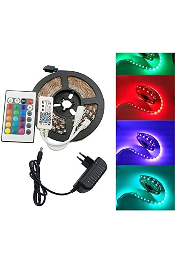Go İthalat Şeri̇t Led 5 Metre Kumandalı Ani̇masyonlu Rgb (4457)