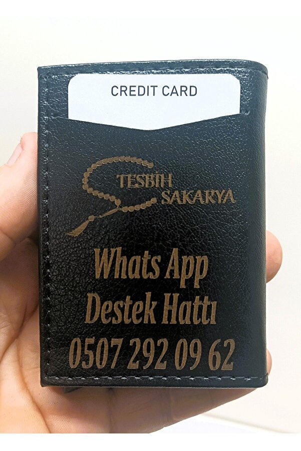 Tesbi̇h Sakarya Ki̇şi̇ye Özel Isi̇mli̇ - Mekani̇zmalı Otomati̇k Kızaklı Kartlık Cüzdan - 7Cm X 10Cm