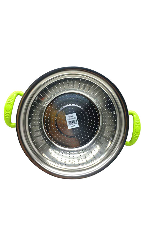 Go İthalat Plasti̇k Renkli̇ Kulp Metal Sepet Süzgeç 26Cm. (4674)