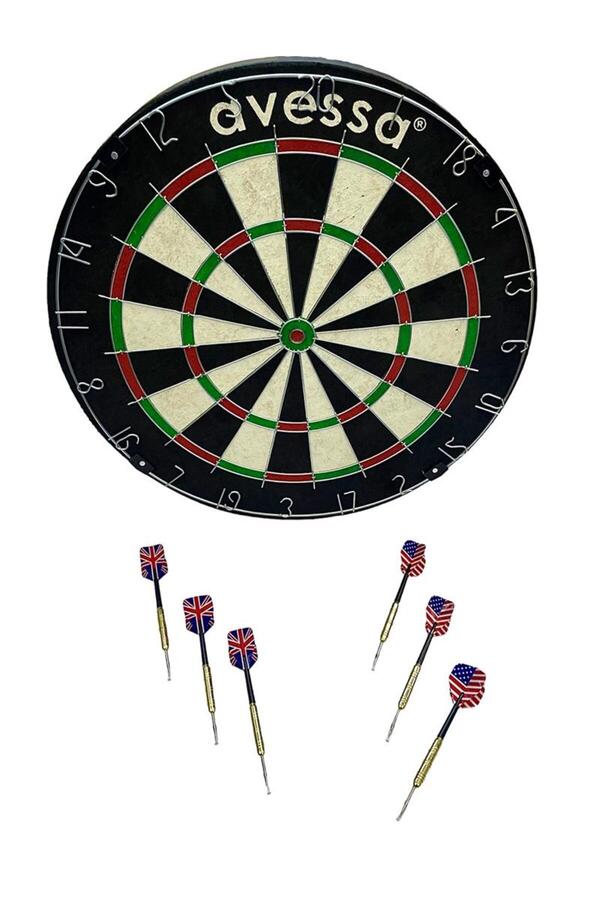 AVESSA Dart-150 Sisal Profesyonel Dart Tahtası Seti