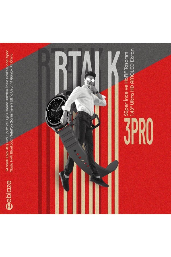 Zeblaze Btalk 3 Pro - Rose Pink Akıllı Saat, Zarif Ve Fonksiyonel, Kadın Sağlığı Takibi