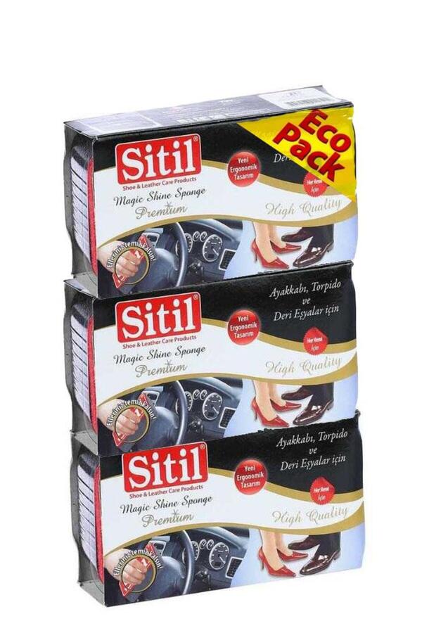İRHANLAR Sitil Ayakkabı Süngeri Stil Ayakkabı Parlatıcı Deri Araç Motor Lastik Parlatıcı Special 3 Adet