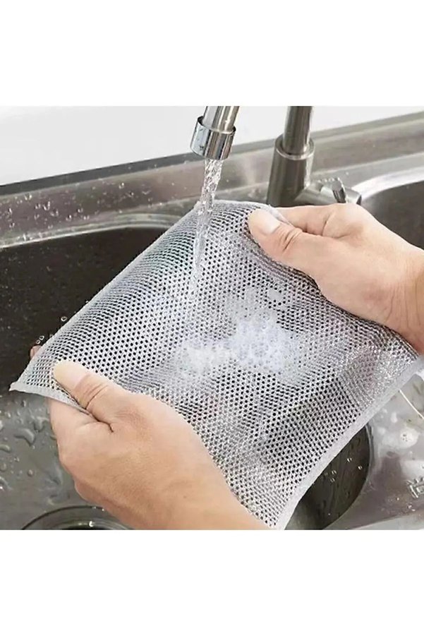 Amentes 20x20 Inox Tel Bez Zor Kir Bezi Inox Telli Bulaşık Bezi Mutfak Banyo Bezi