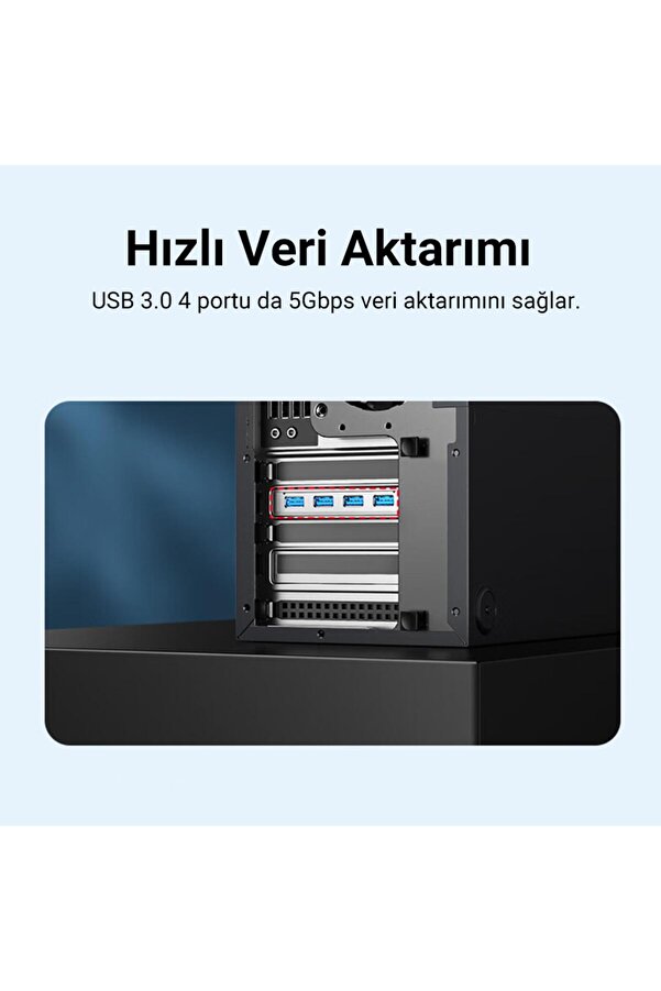 Veggi̇eg Pcı-E Express 4 Portlu Usb 3.0 Hub Çoklayıcı Kart