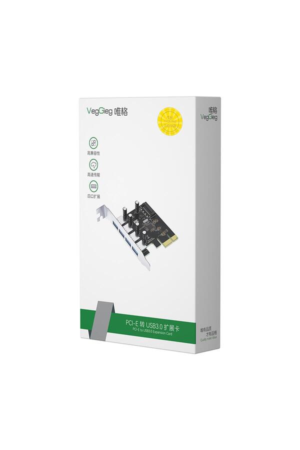 Veggi̇eg Pcı-E Express 4 Portlu Usb 3.0 Hub Çoklayıcı Kart