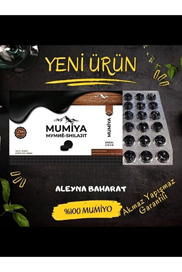 Mumi̇yo Tablet 30 Lu Tablet Mumi̇ya Tablet 3 Adet