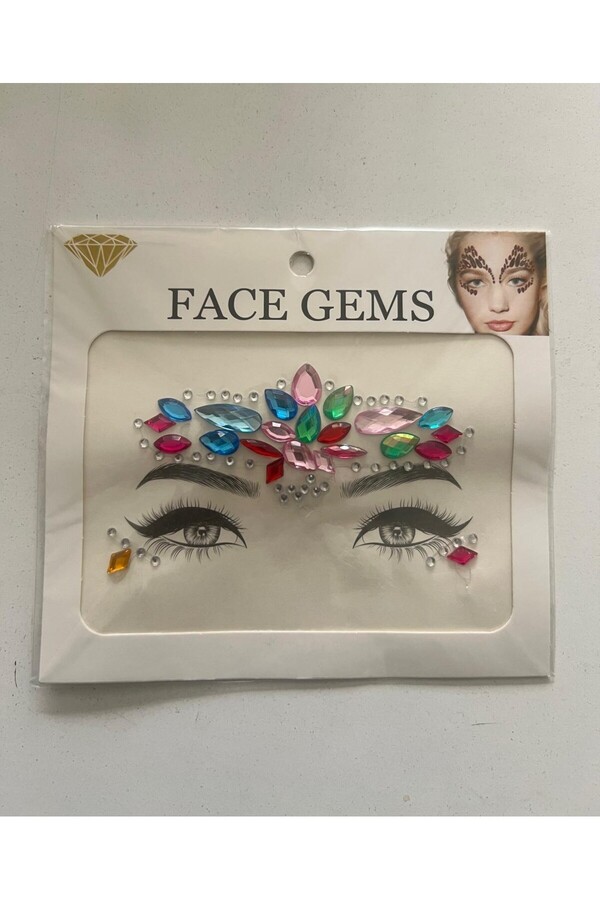 Ai̇rbrush Tattoo Face Sti̇cker Renkli̇ Yapışkanlı Yüz Taşı Yüz Süsleme Taşları