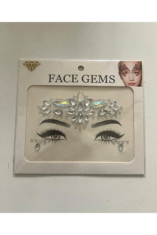 Ai̇rbrush Tattoo Face Sti̇cker Renksi̇z Yapışkanlı Yüz Taşı Yüz Süsleme Taşları