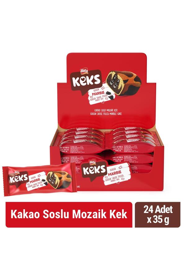 BİFA KEKS Kakao Soslu Mozaik Kek 35 gr x 24 adet