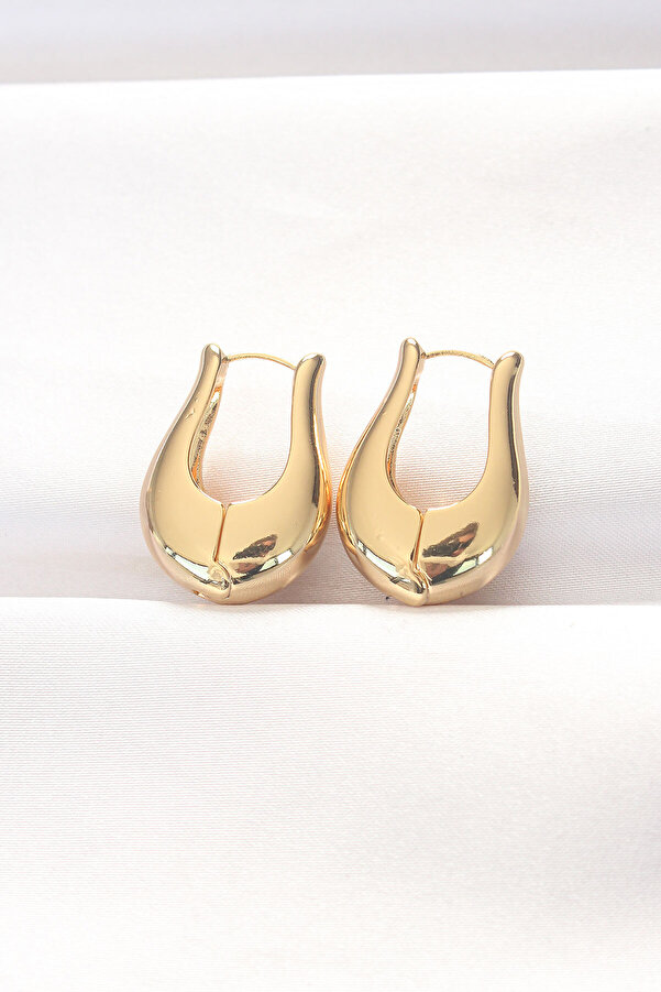Evi̇mdeyokyok Pi̇ri̇nç Gold Renk Bombeli̇ Küpe Tj-Bkp8878