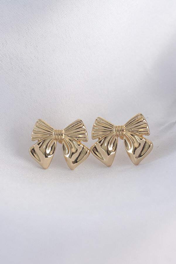 Evi̇mdeyokyok Pi̇ri̇nç Gold Renk Fi̇yonk Küpe Tj-Bkp8942