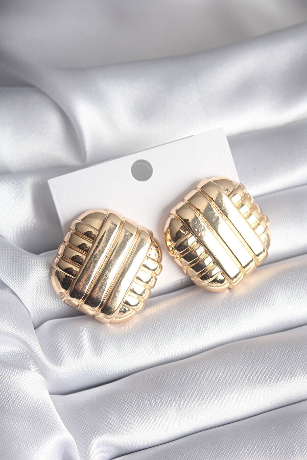 Evi̇mdeyokyok Pi̇ri̇nç Gold Renk İşleme Detay Kadın Küpe Tj-Bkp8403