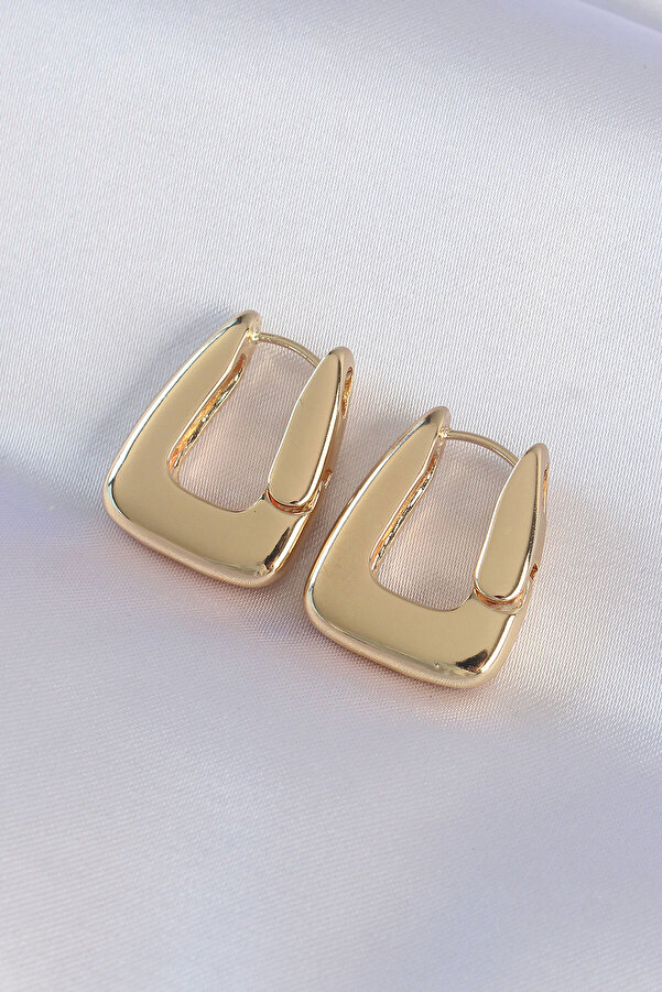 Evi̇mdeyokyok Pi̇ri̇nç Gold Renk Kalın Küpe Tj-Bkp8978