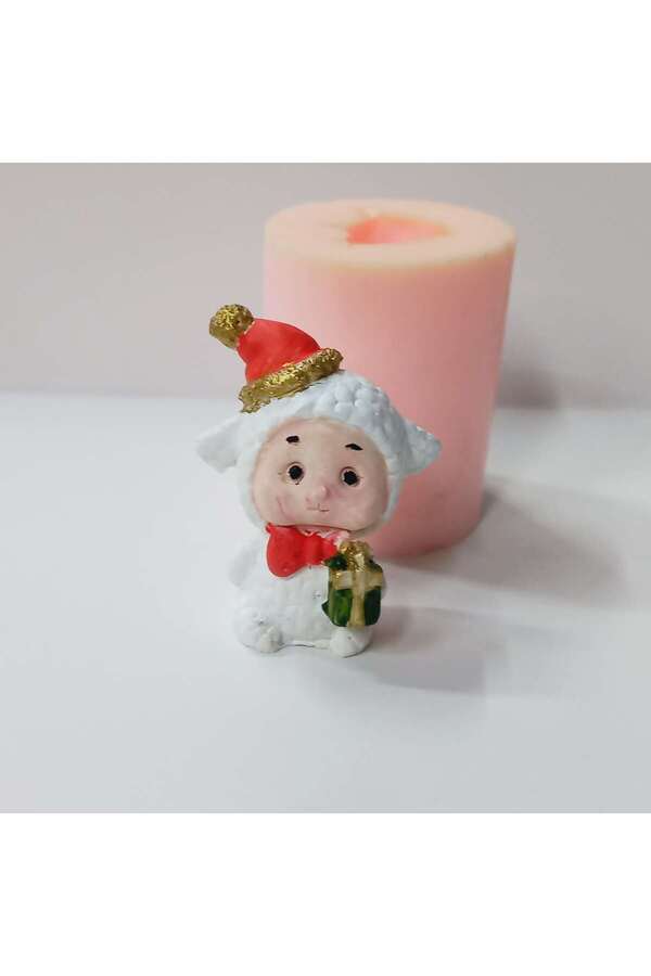 Kalıpcınızburada Noel Kuzu Saksı Süsü Si̇li̇kon Kalıp - K7608