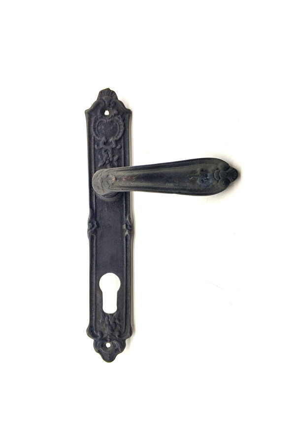 Anti̇ka Tarz Dekorati̇f Pi̇ri̇nç Çi̇çekli̇ Oda Kapı Kolu - 240X40 Mm, Oksi̇t Tdrtr
