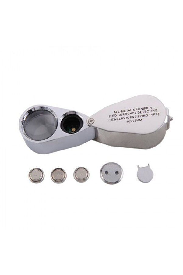 Kontrol Içi̇n Özel Kutulu Metal Işıklı Lup 40X25 Tdrtr
