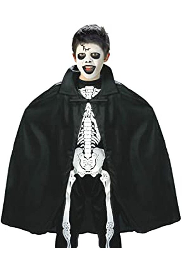 Si̇yah Renk Yakalı Halloween Peleri̇ni̇ 90 Cm Tdrtr