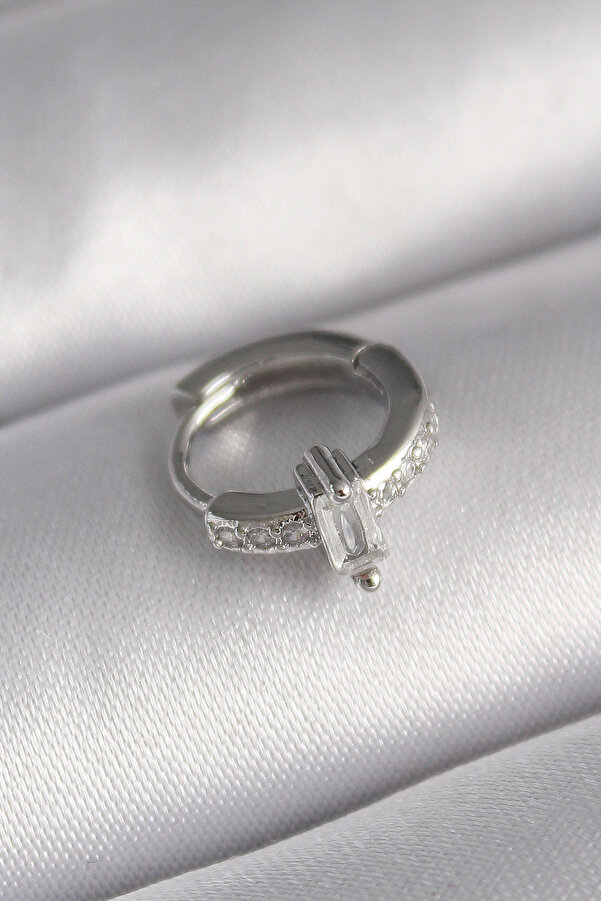 Evi̇mdeyokyok 316L Çeli̇k Gümüş Renk Zi̇rkon Taşlı Tragus Pi̇erci̇ng Tj-Pr1307