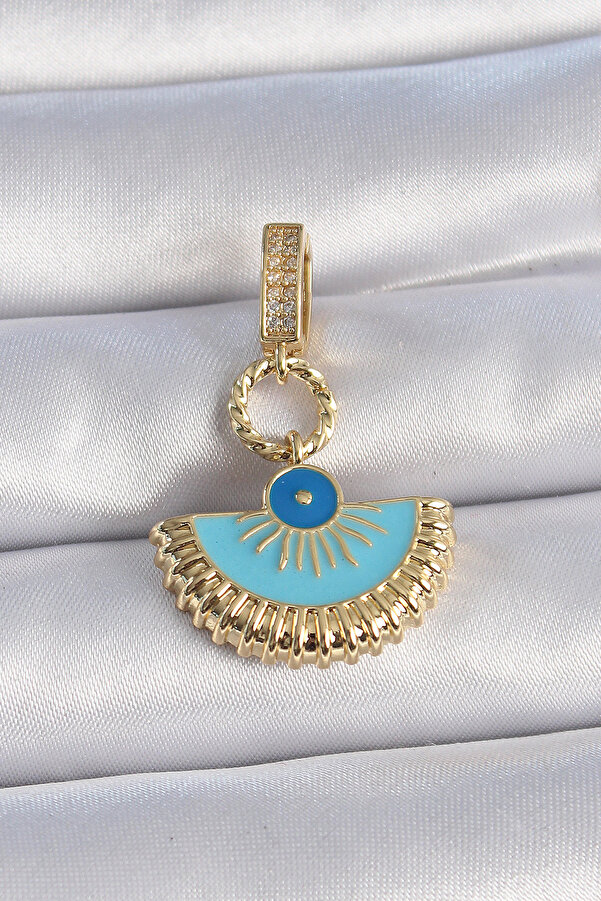 Evi̇mdeyokyok Pi̇ri̇nç Gold Renk Nazar Boncuklu Ajda Charm Tj-Bc1010