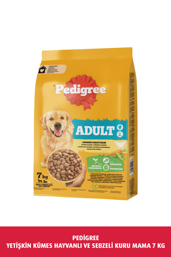 Pedigree Yetişkin Kümes Hayvanlı Ve Sebzeli Köpek Kuru Mama 7 Kg