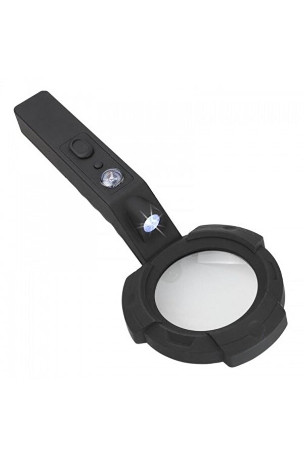 7 Led Aydınlatma Fener Pusula 4X Büyütme Okuma Büyüteç Th-600557 Tdrtr