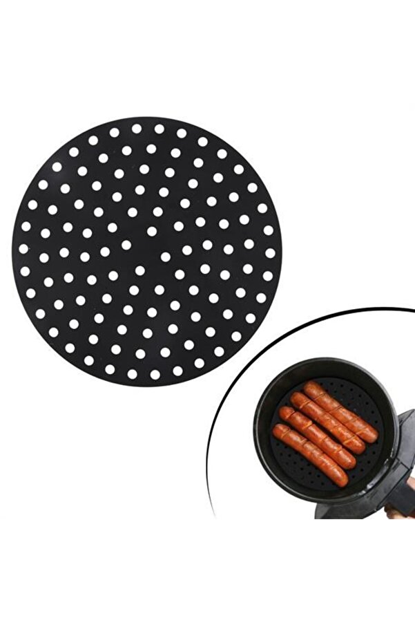 Go İthalat Renkli̇ Isıya Dayanıklı Yıkanılabi̇li̇r Si̇li̇kon Fırın Ve Ai̇rfryer Yuvarlak Pi̇şi̇rme Matı 20 Cm (4130)