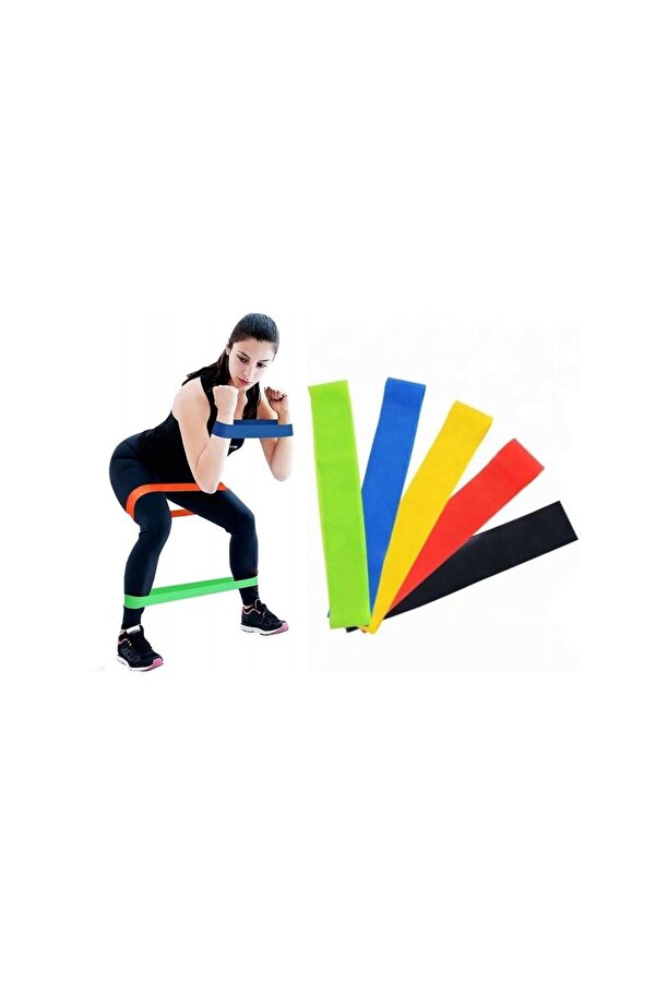 Evi̇mdeyokyok Pi̇lates Squat Aerobi̇k Di̇renç Lasti̇ği̇ 5 Li̇ Paket