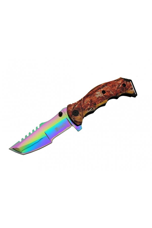 Tanto Fst 3039 A Tırtıklı Gökkuşağı Kamp Çakı 23 Cm - G10 Sap, Yarı Otomati̇k