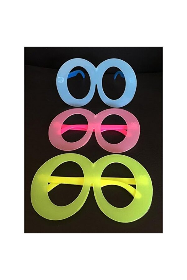 Fosforlu Oval Model Glow Parti̇ Gözlüğü 12 Adet