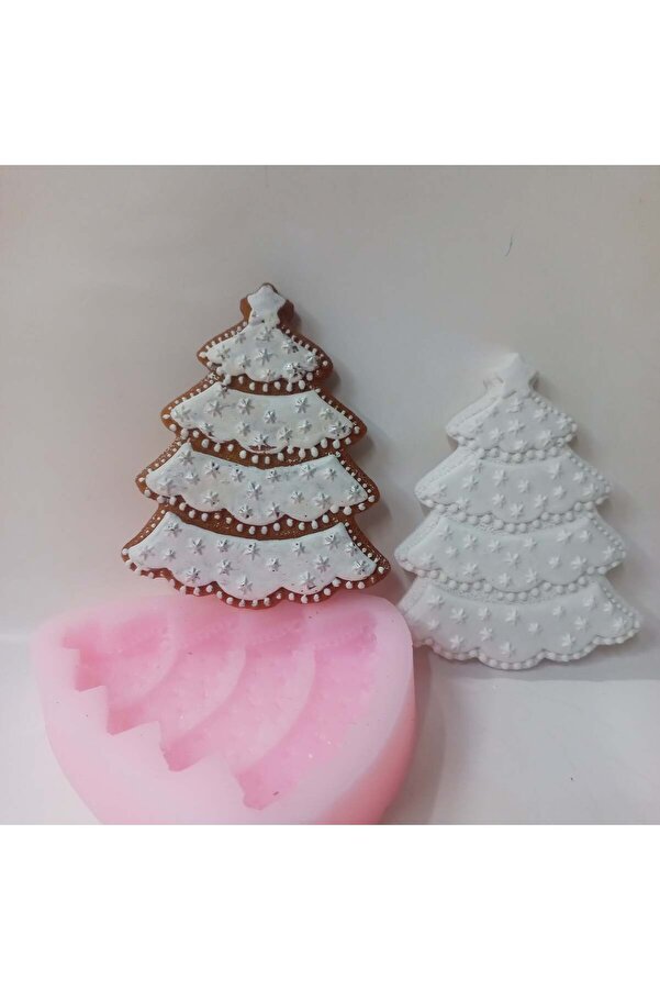 Kalıpcınızburada Noel Ağaç  Süsü Si̇li̇kon Kalıp - K7704