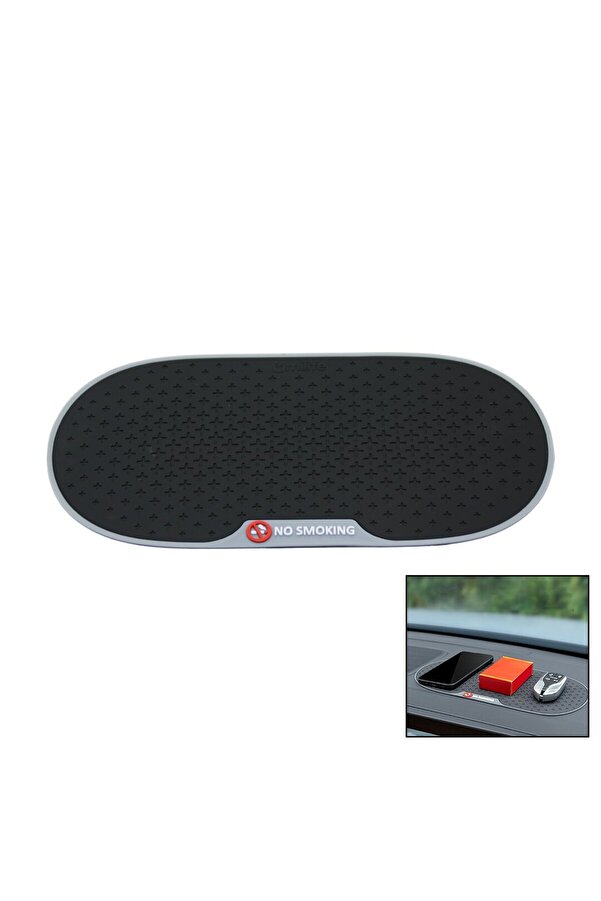 Go İthalat Telefon Tutucu - Si̇li̇kon Oto - Araç İçi̇ Torpi̇do Kaydırmaz Organi̇zer 29X14Cm (4940)