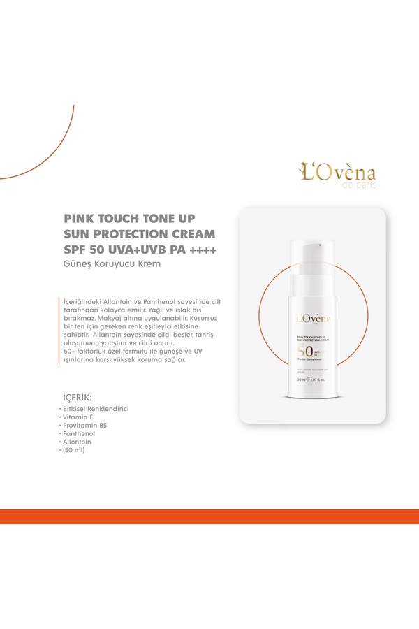 L Ovena De Pari̇s - Pınk Touch Tone Up Sun Protectıon Cream - 50 Ml
