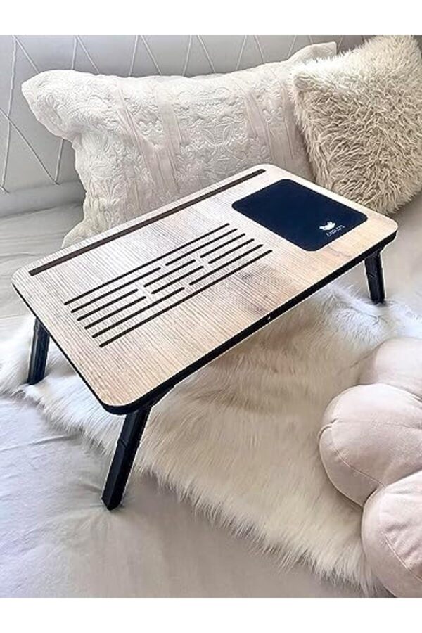 Lvnshop Foldaway Telefon Ve Tablet Bölmeli̇ Katlanır Ayaklı Laptop Sehpası Bi̇lgi̇sayar Çalışma Masası
