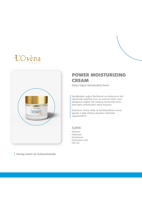 L Ovena De Pari̇s - Power Moısturazıng Cream - 50 Ml