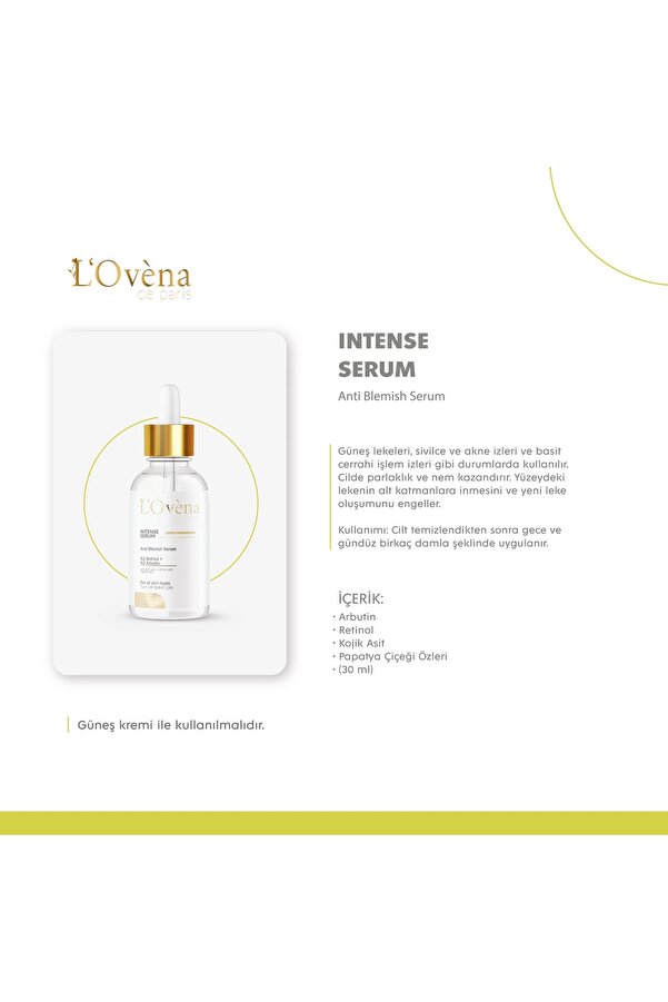 L Ovena De Pari̇s - Intense Serum 30 Ml