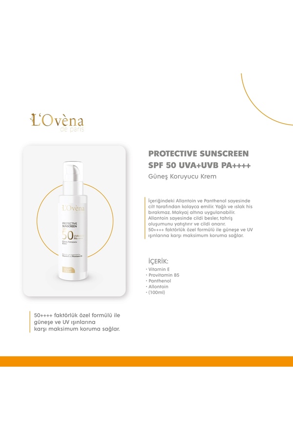 L Ovena De Pari̇s Lovena De Pari̇s - Protectıve Sunscreen Spf 50 Uva+Uvb Pa++++ 100 Ml