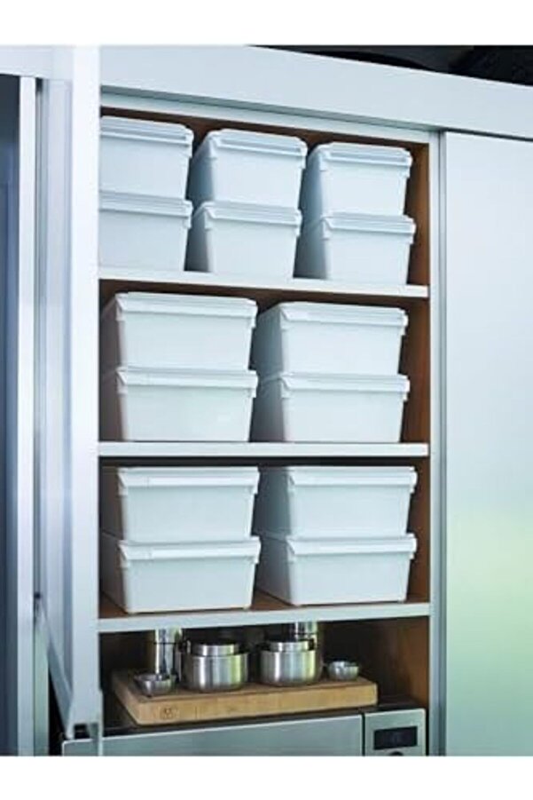 Trendymr Kapaklı Banyo Mutfak Düzenleyi̇ci̇ Raf Ps 325 * 205 * 100 Mm Beyaz M-E27-40-01K Li̇fe 117195