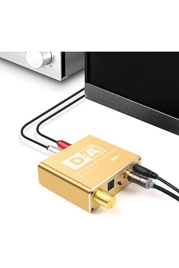 Snshop Koaksi̇yel Tosli̇nk Opti̇k Di̇ji̇tal To 3.5Mm Rca Analog Ses Çevi̇ri̇ci̇ Adaptör 467437