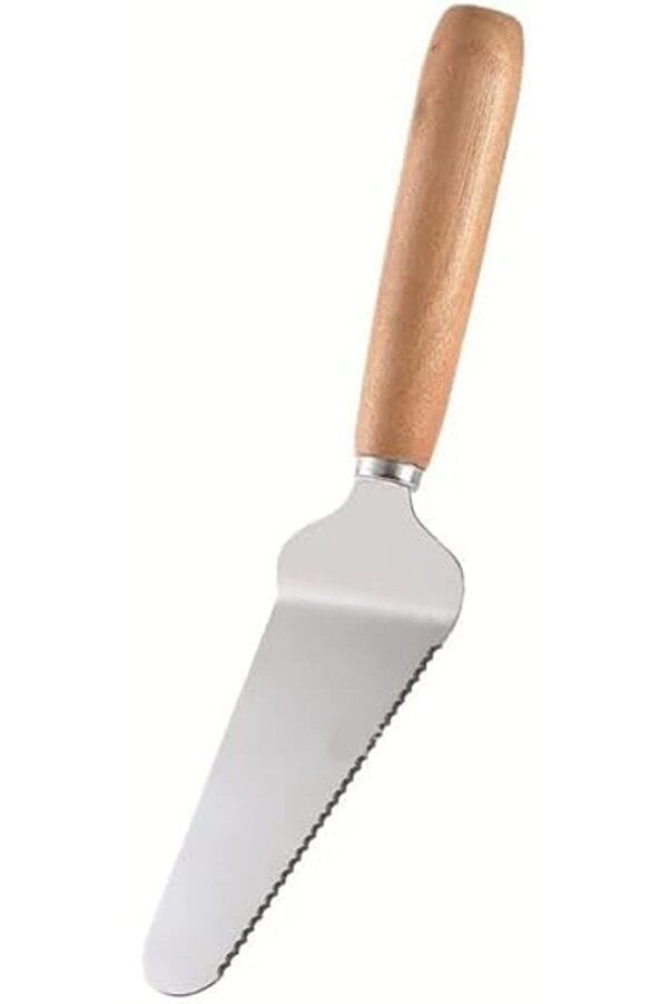 Lvnshop Tırtık Kenarlı Üçgen Mutfak Spatulası,Pasta,Pi̇zza Ve Mutfak İçi̇n Spatula,Pasta Pastacılık Ah