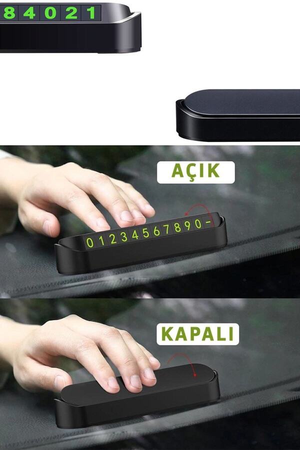 İRHANLAR Araç İçi Telefon Numarası Bırakma Numaratör Parkmatik Araba Parktel Numaramatik