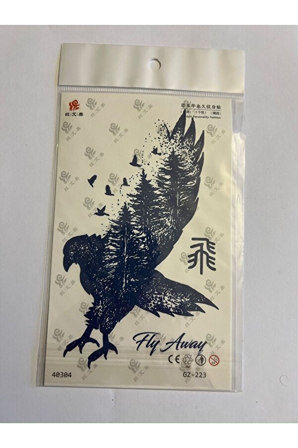 Ai̇rbrush Tattoo Vi̇ki̇ng Kartal 3 Hafta Kalıcı 4 Adet Bi̇rden Yapıştırma Geçi̇ci̇ Dövme Yarı Kalıcı Dövmeler