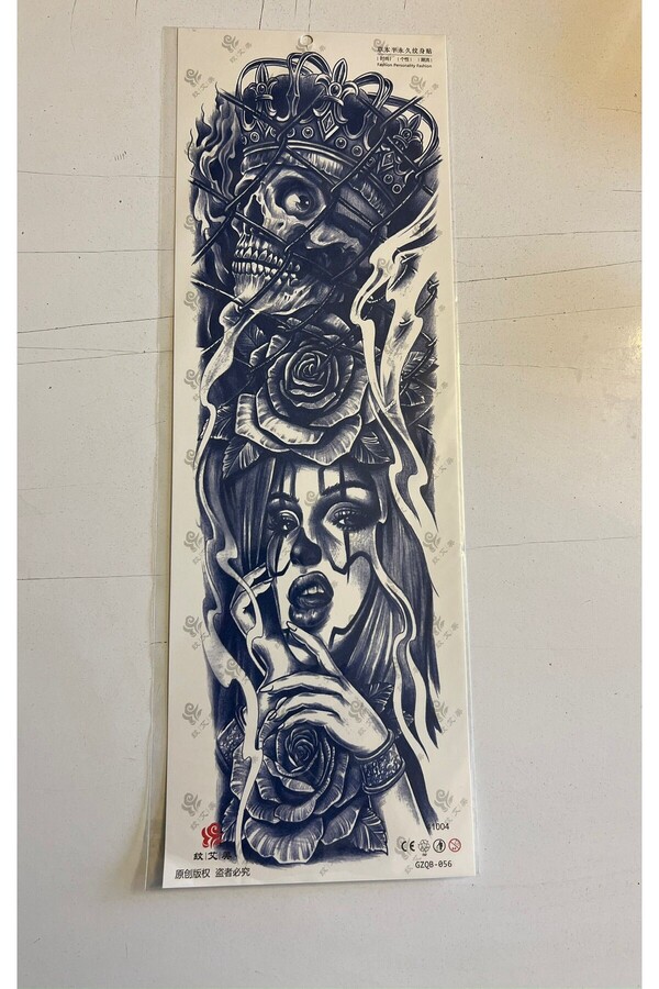 Ai̇rbrush Tattoo Maori̇ 3 Hafta Kalıcı 2 Adet Bi̇rden Tam Kol Bacak Geçi̇ci̇ Dövme 46 Cm