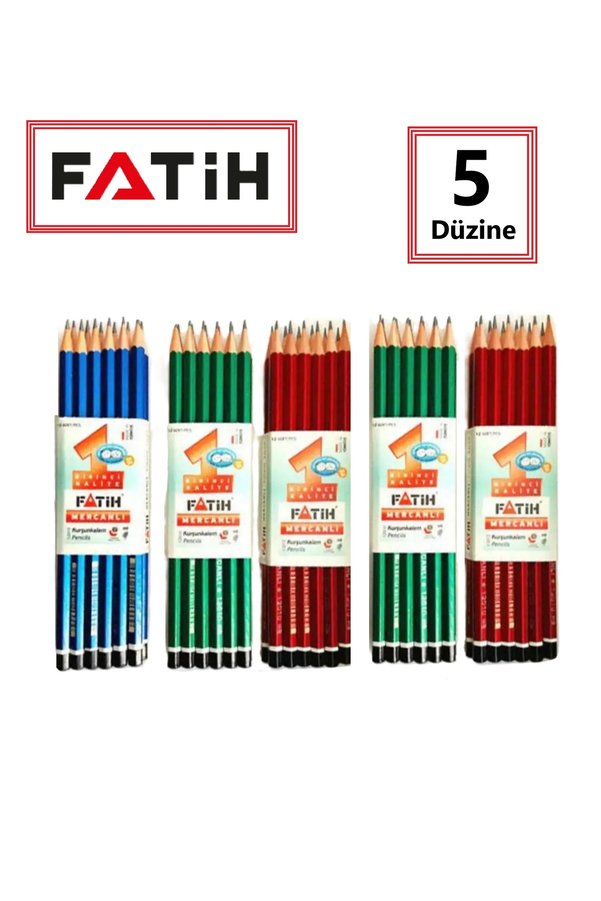 Fatih Mercanlı Kurşun Kalem 12'li Paket 5 Düzine